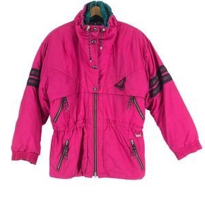 Mountain Goat Vintage 80s Women's Size Large Pink Long Sleeve Winter Snow Jacket